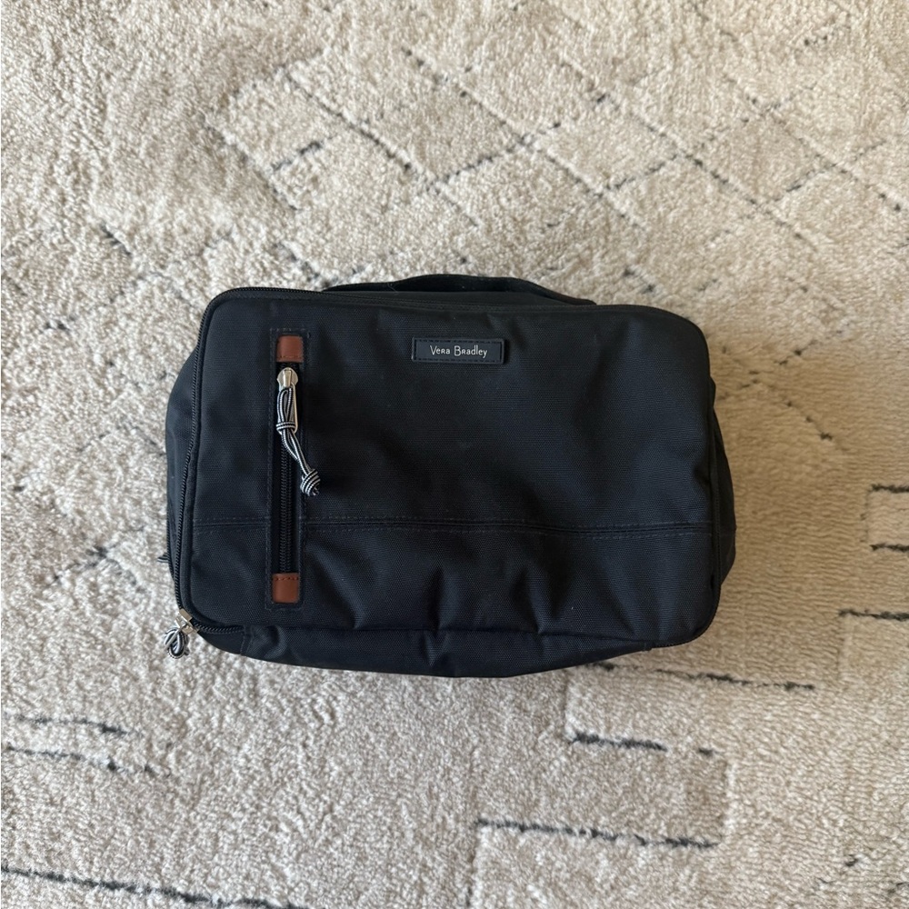Vera Bradley Large Black Makeup Case
